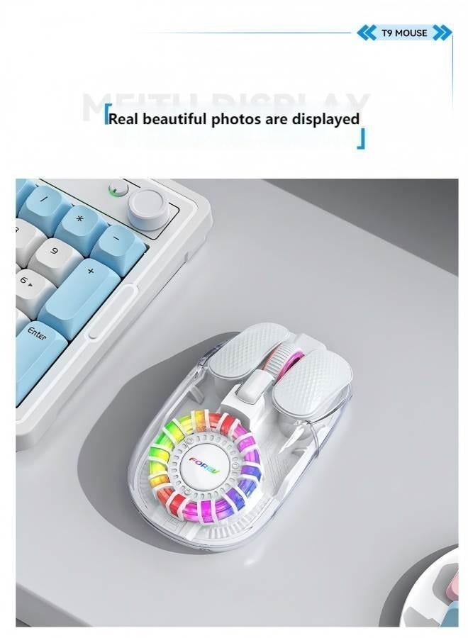 Mouse, wireless Bluetooth mouse, tri-mode Bluetooth wireless gaming mouse, lightweight and non-slip, PixArt PAW3311 sensor, 22K DPI, supports Bluetooth/2.4GHz/wired connection, suitable for PC/MAC. - Image 5